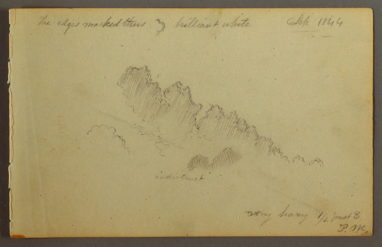 Dessin, étude de nuages, 1844 - Frederic Edwin Church