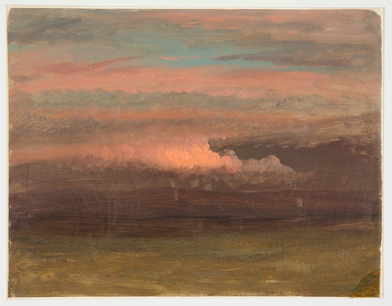 Dessin, Étude de nuages au coucher du soleil, 1860-70 - Frederic Edwin Church