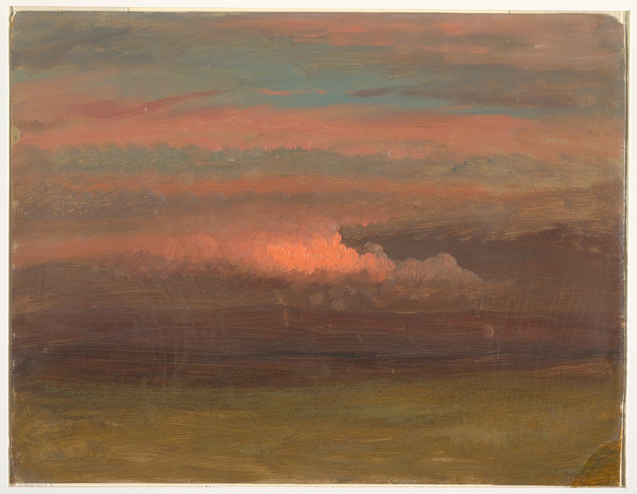 Dessin, Étude de nuages au coucher du soleil, 1860-70 - Frederic Edwin Church