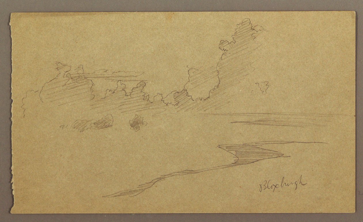 Dessin, Nuages et rivage, "Bloxburgh", août 1865 - Frederic Edwin Church