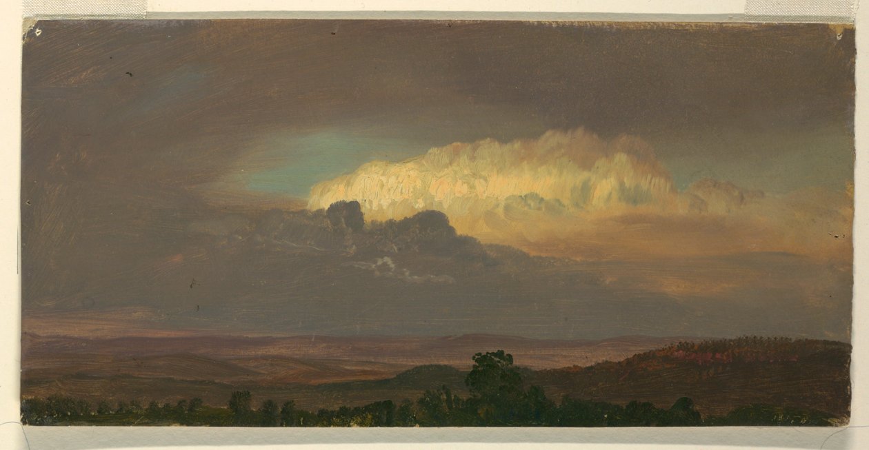 Dessin, Nuages sur les collines, août 1865 - Frederic Edwin Church