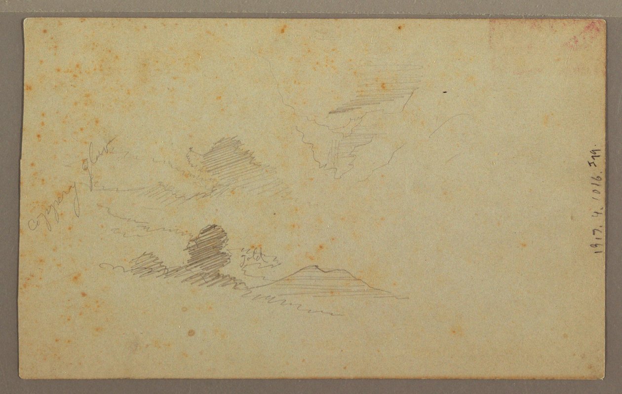 Dessin, ciel nuageux sur la vallée, juillet 1863 - Frederic Edwin Church