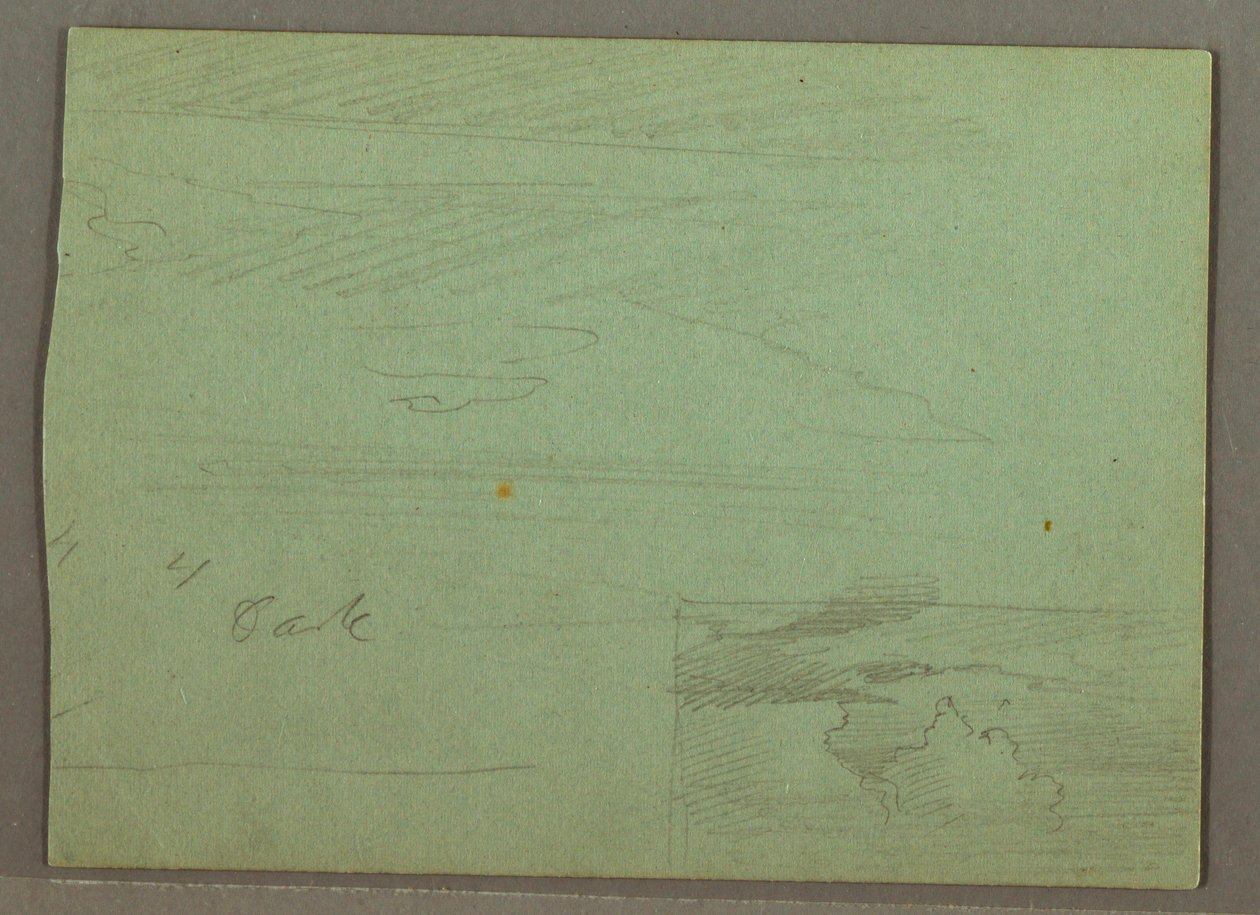 Dessin, ciel nuageux sur la crête, août 1871 - Frederic Edwin Church