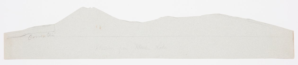 Dessin, découpe de la crête du mont Katahdin, Maine, vers 1856-60 - Frederic Edwin Church