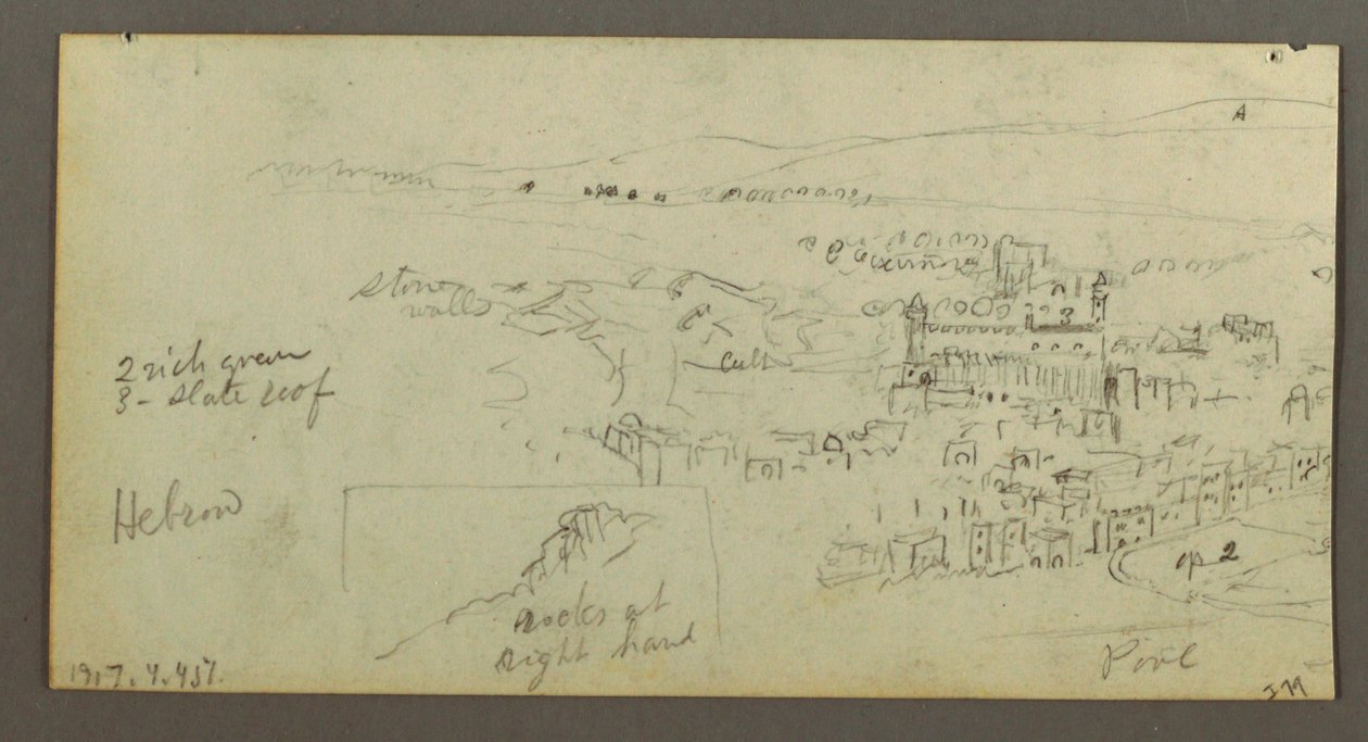 Dessin, maison à dôme, maison avec escalier, février peut-être 1868 - Frederic Edwin Church