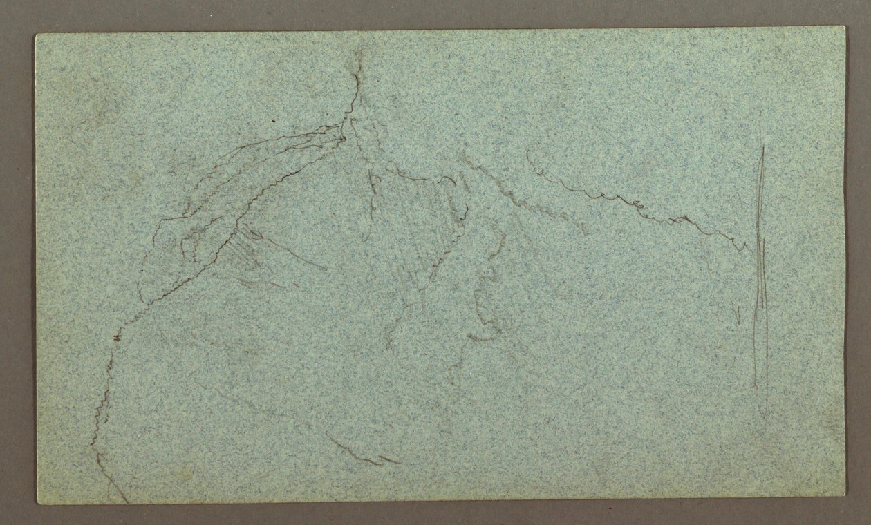 Dessin, chutes, peut-être 1868 - Frederic Edwin Church
