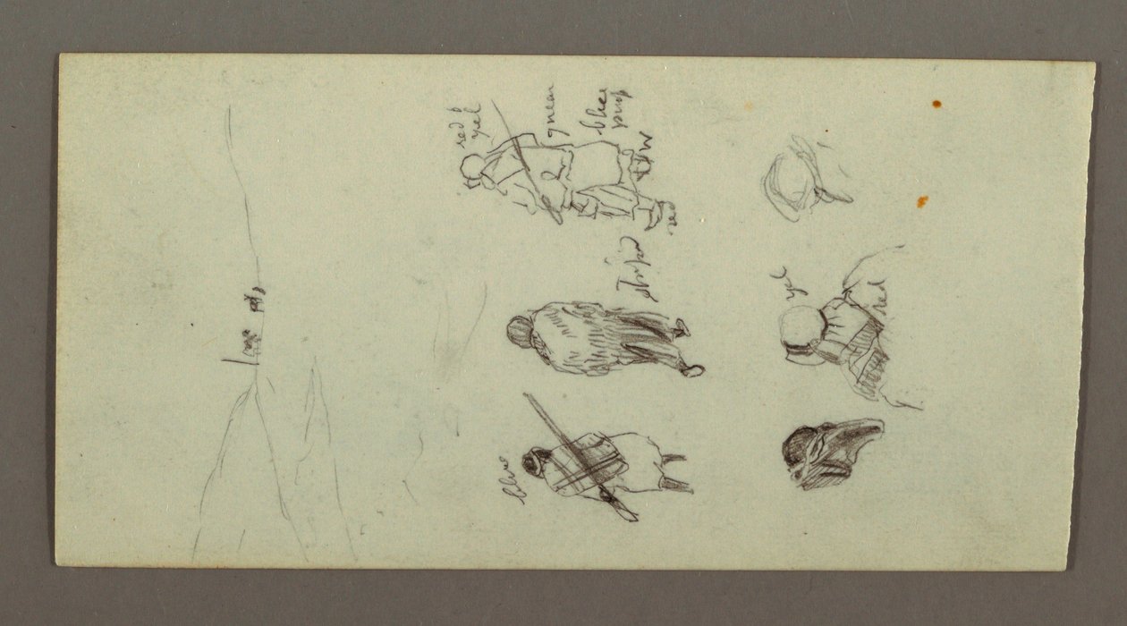 Dessin, études de figures, crête, peut-être 1868 - Frederic Edwin Church