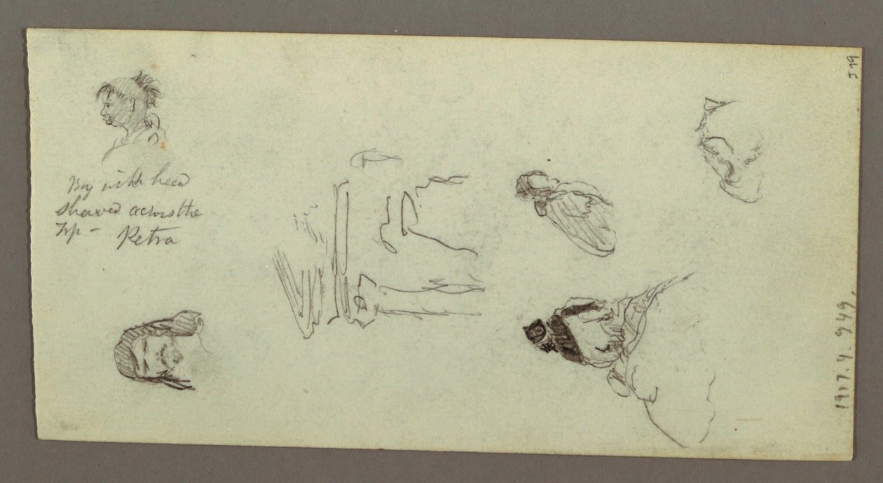 Dessin, études de figures, crête, peut-être 1868 - Frederic Edwin Church