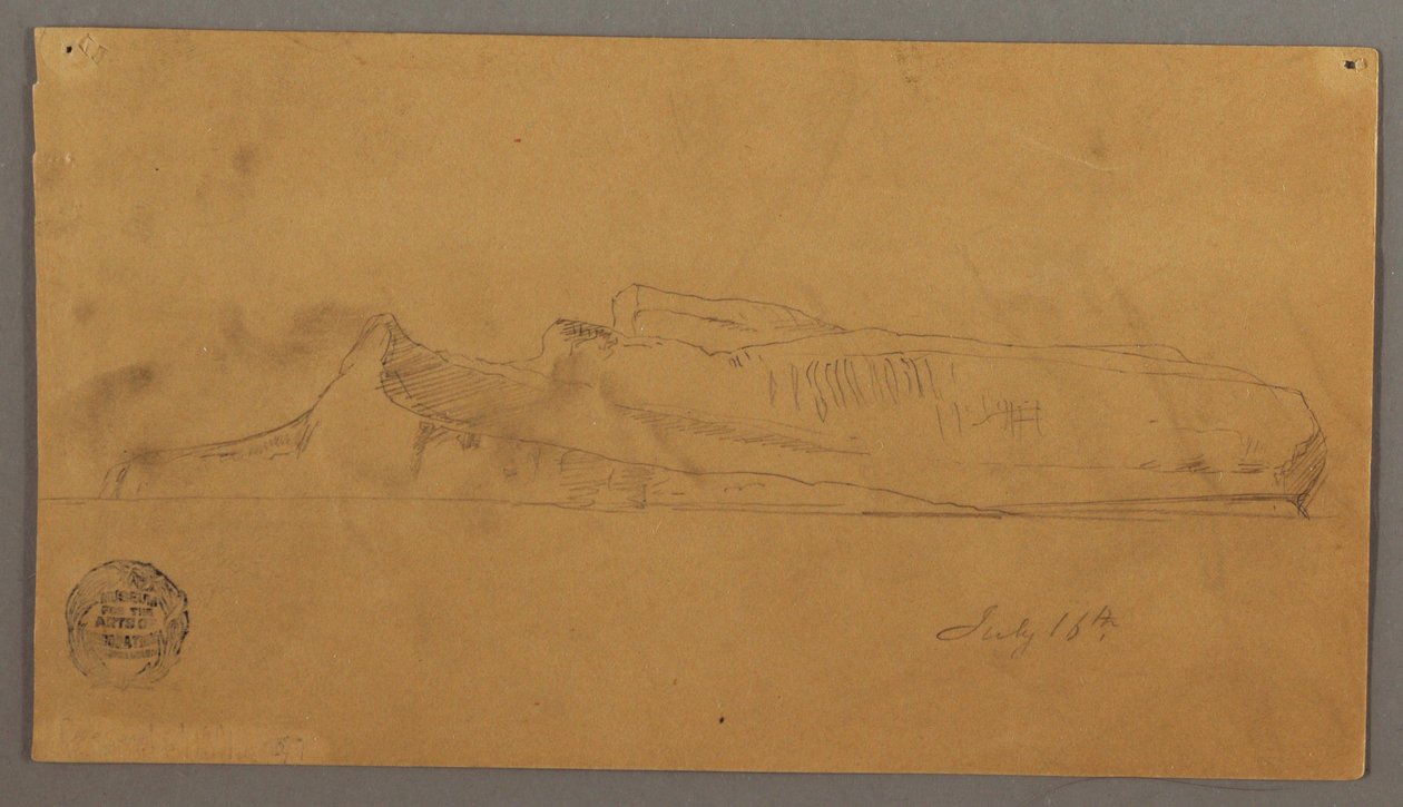 Dessin, iceberg flottant, 16 juillet 1859 - Frederic Edwin Church