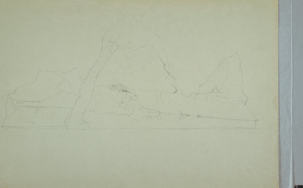 Dessin, iceberg flottant, juin ou juillet 1859 - Frederic Edwin Church