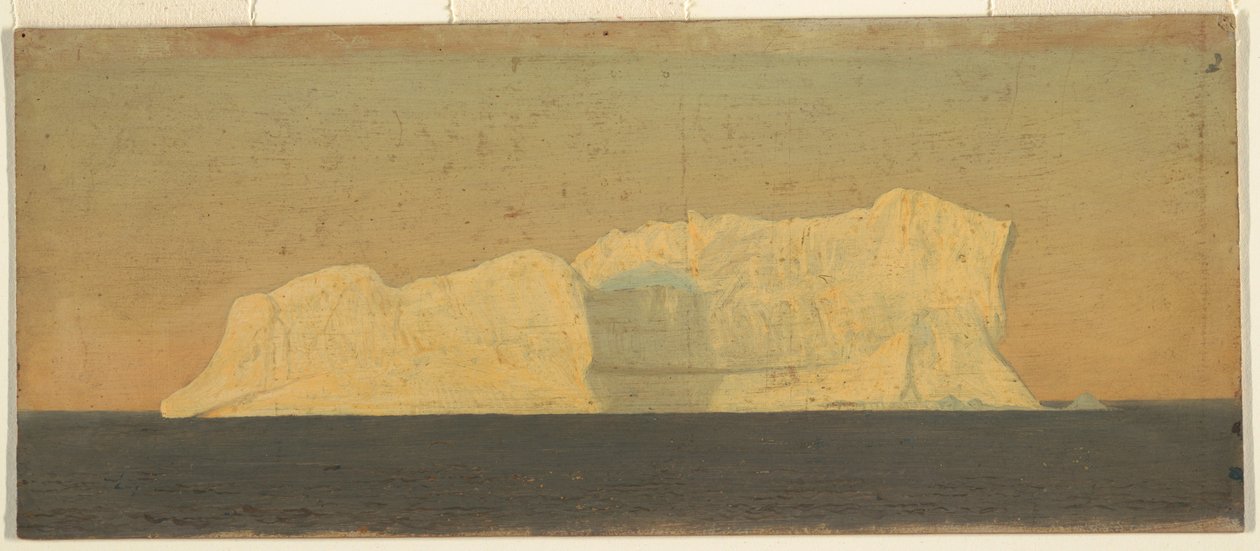 Dessin, iceberg flottant, Labrador, juin ou juillet 1859 - Frederic Edwin Church