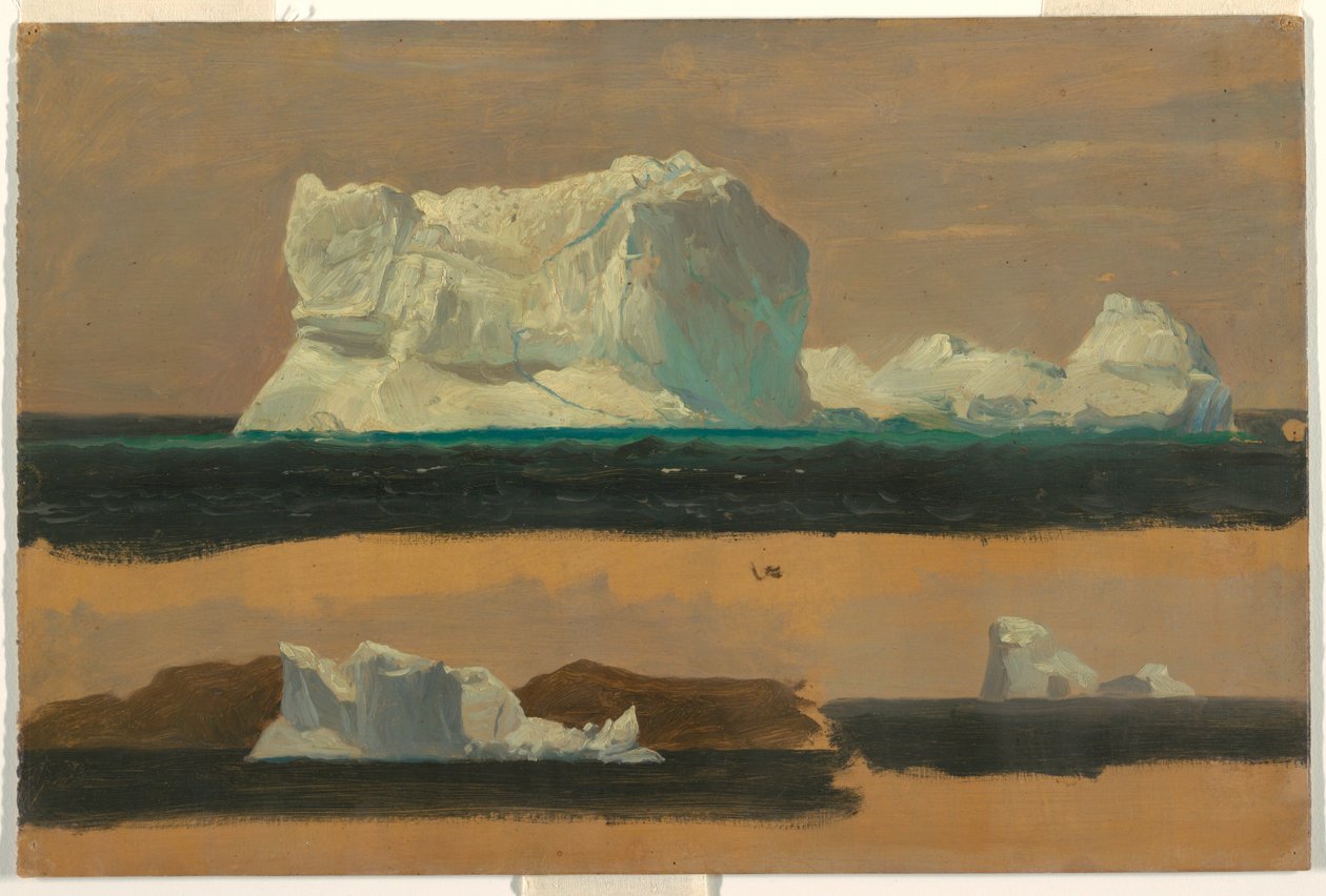 Dessin, icebergs flottants, 4 juillet 1859 - Frederic Edwin Church