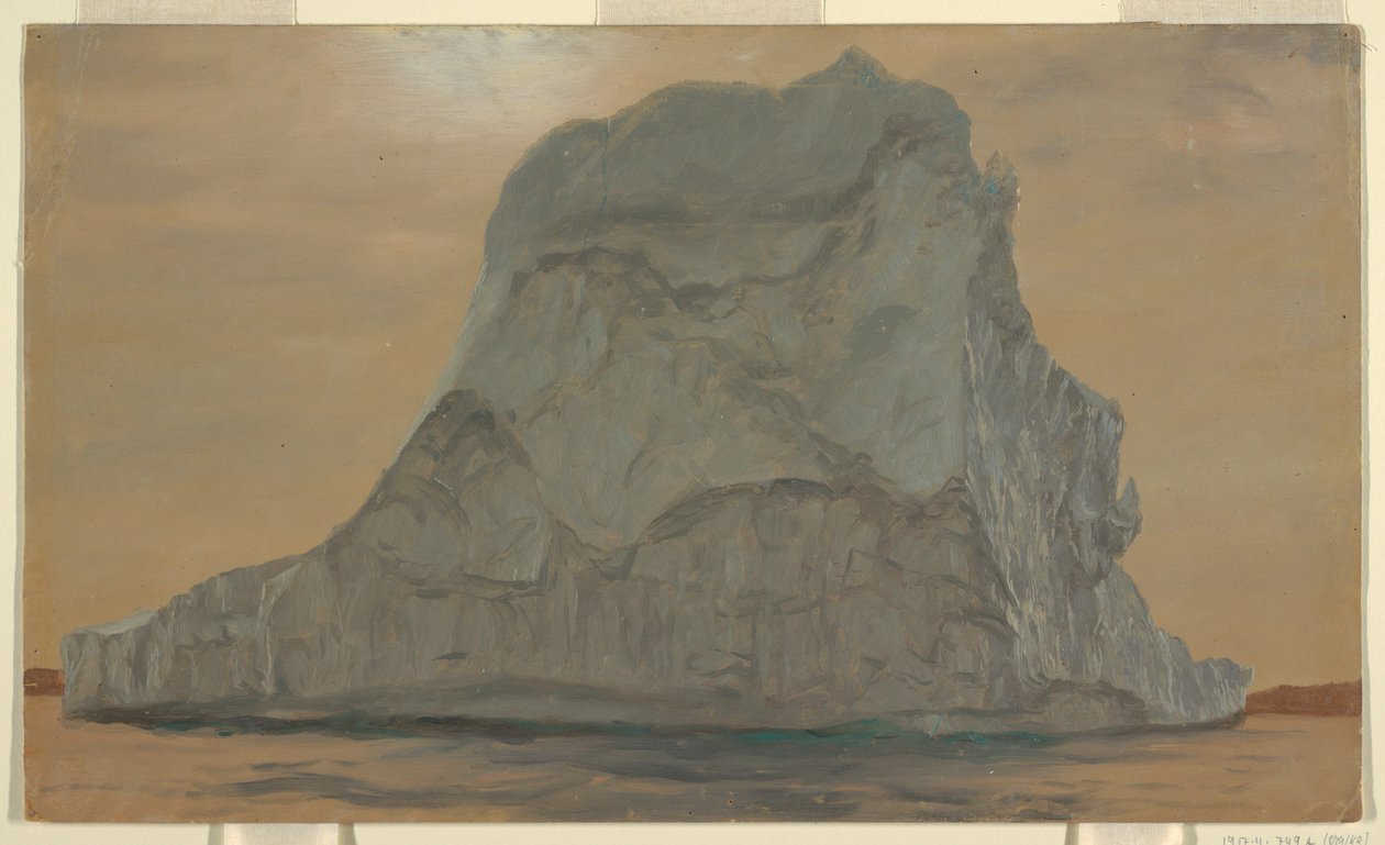 Dessin, iceberg gris, juin ou juillet 1865 - Frederic Edwin Church