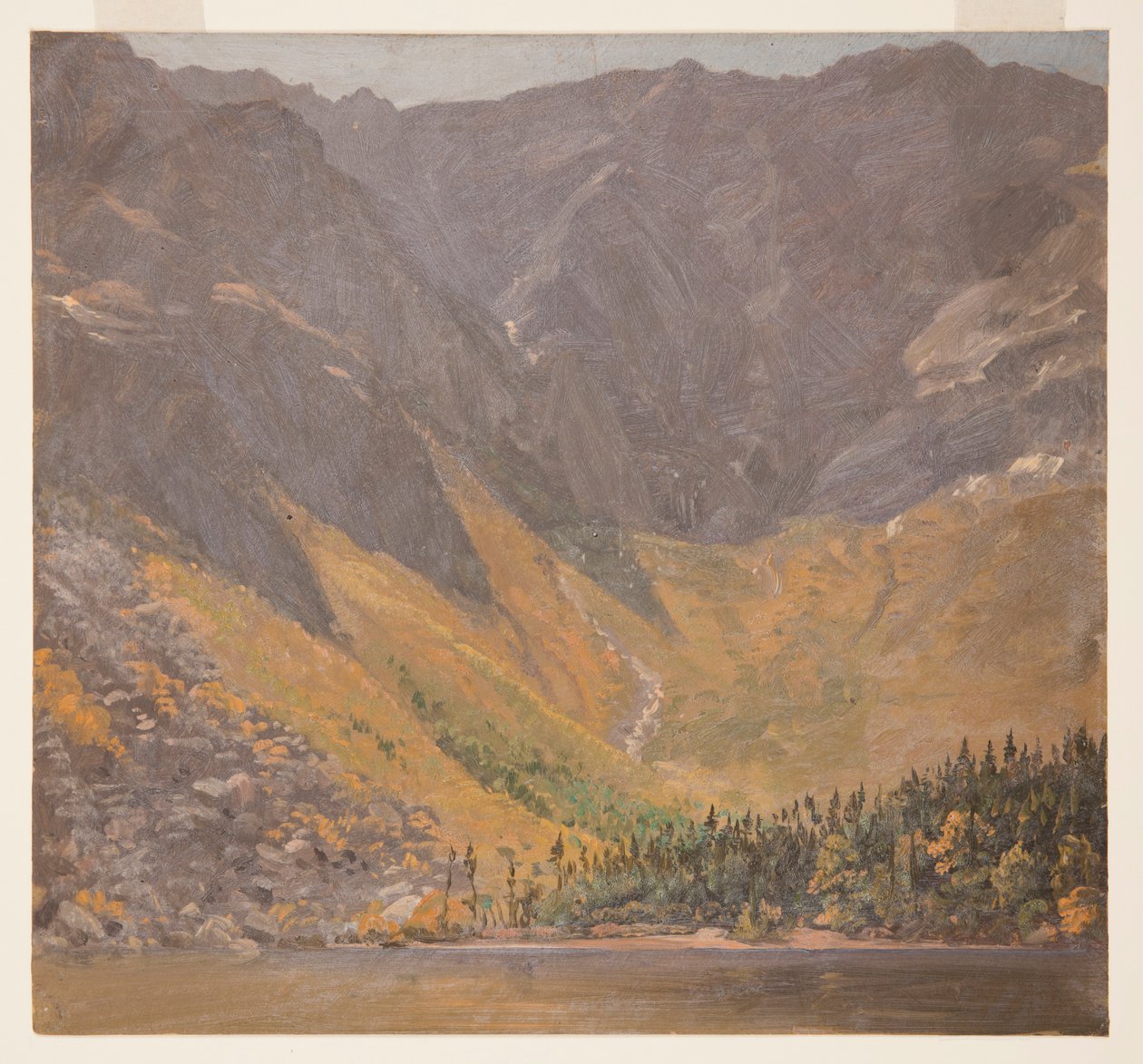 Dessin, Grand Bassin, Mont Katahdin, Maine, avant 1878 - Frederic Edwin Church