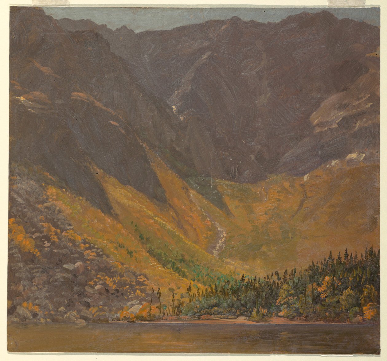 Dessin, Grand Bassin, Mont Katahdin, Maine, avant 1878 - Frederic Edwin Church