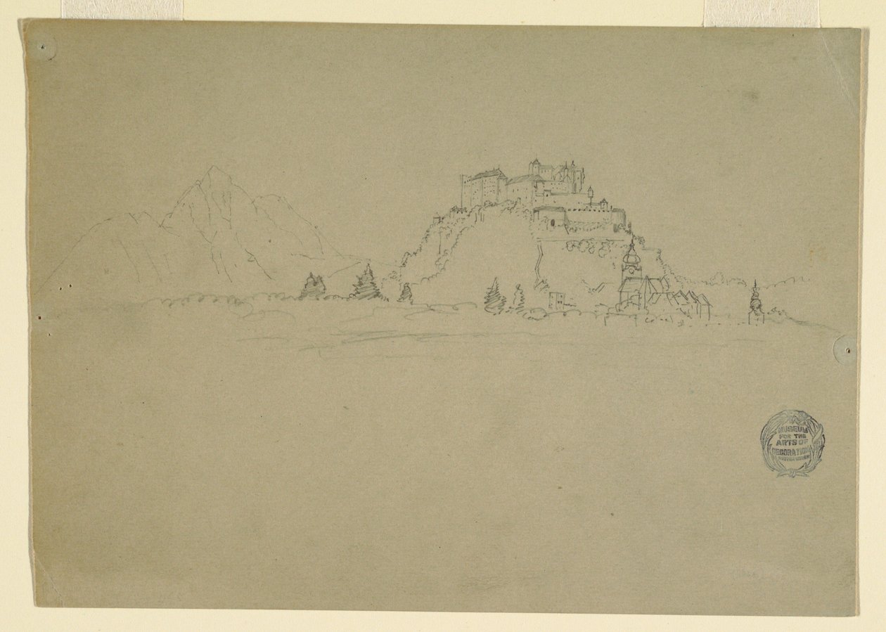Dessin, Hehensalzburg, Autriche (Verso), 1868 - Frederic Edwin Church