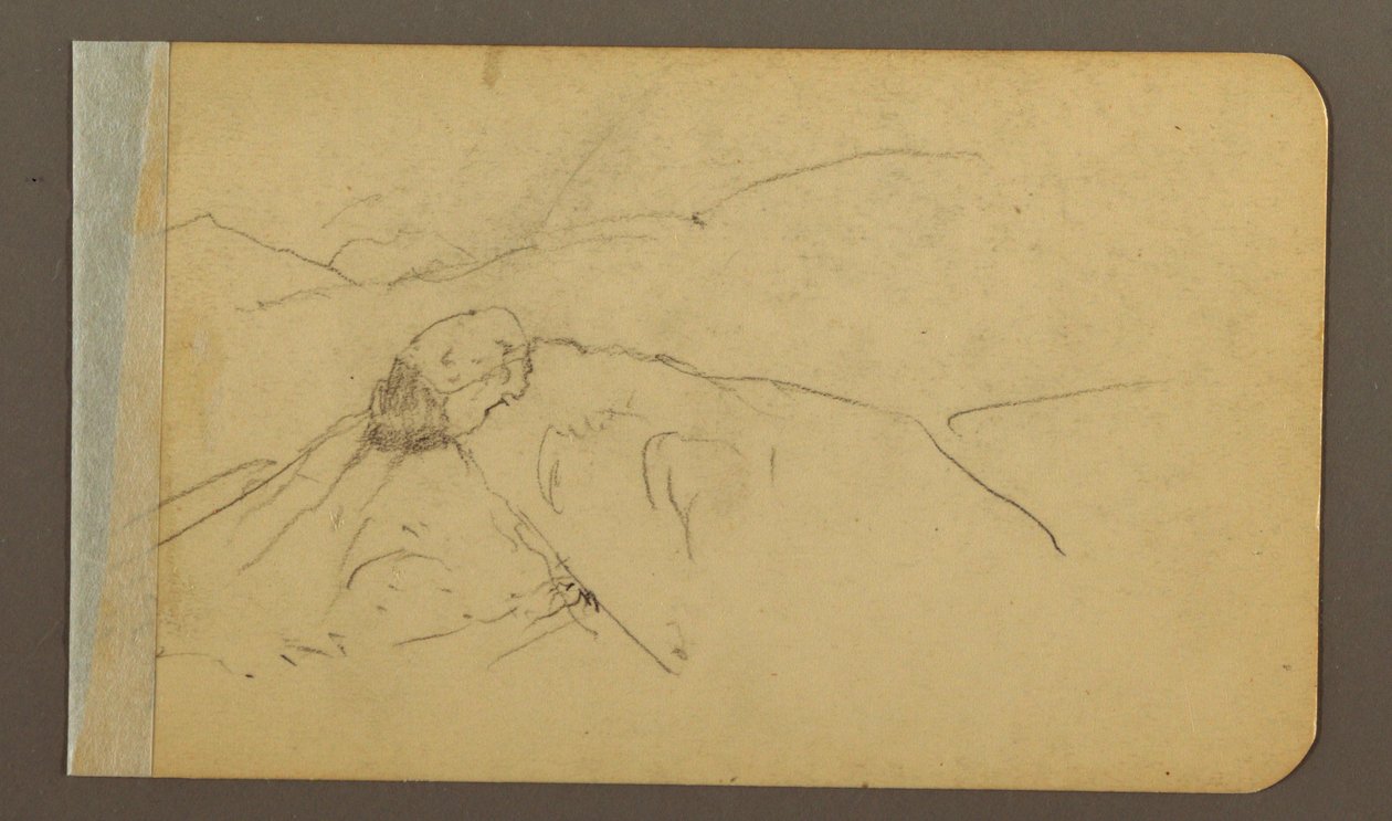 Dessin, chaînes de collines et de montagnes, San Bernal Peak, 1889 - Frederic Edwin Church