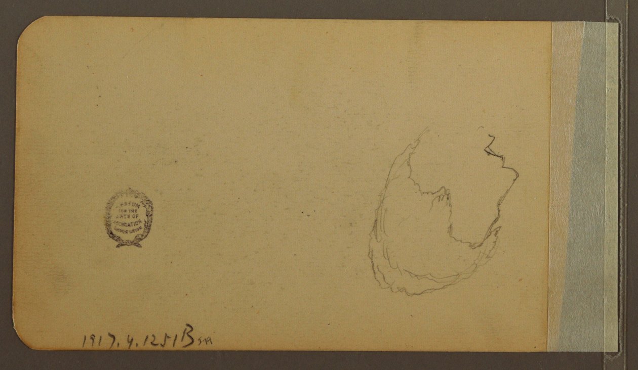Dessin, collines ; au verso : tête, 1889 - Frederic Edwin Church