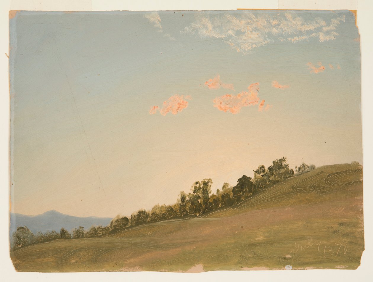 Dessin, colline, Hudson, New York, juillet 1870 - Frederic Edwin Church