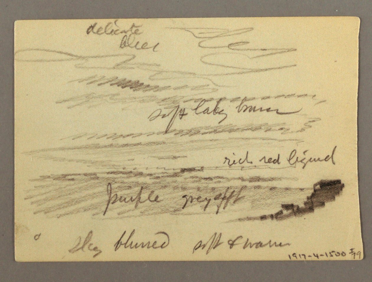 Dessin, maison, peut-être 1868-69 - Frederic Edwin Church