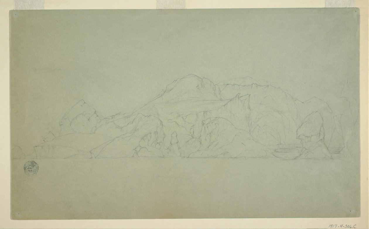 Dessin, Iceberg, juin ou juillet 1859 - Frederic Edwin Church