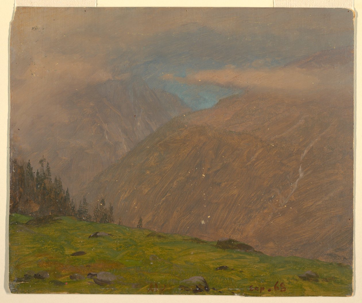 Dessin, Alpes italiennes, septembre 1868 - Frederic Edwin Church