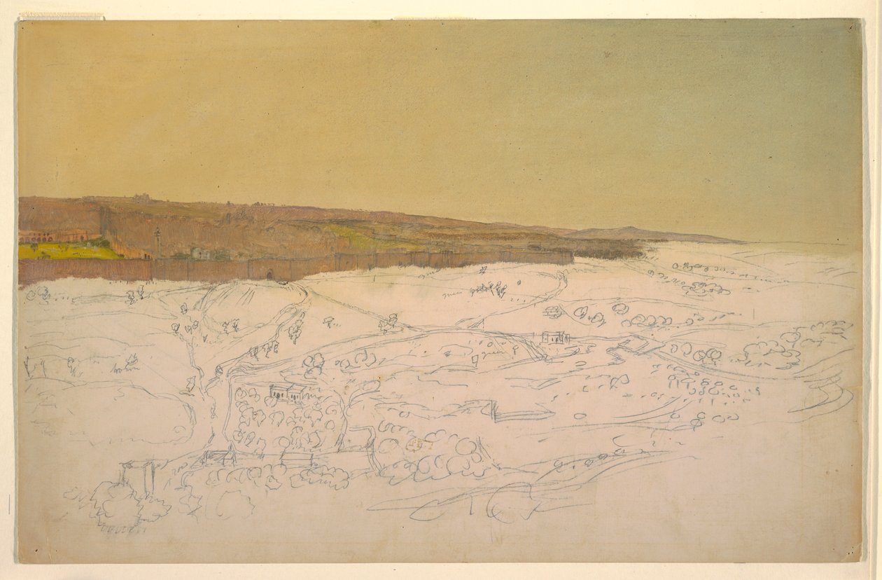 Dessin, Jérusalem, vue générale, avril ( ), 1868 - Frederic Edwin Church