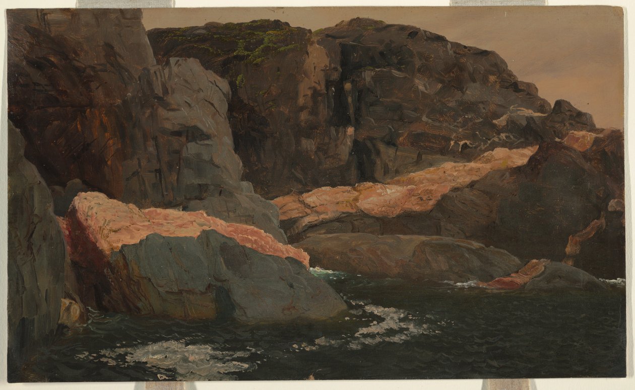Dessin, Laborador, Grande île, Battle Harbor, 1859 - Frederic Edwin Church