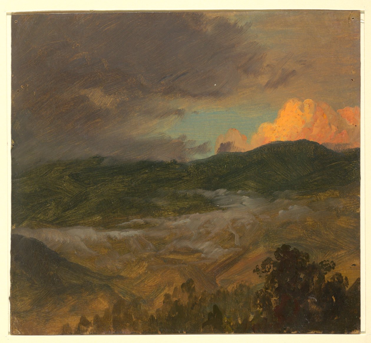 Dessin, paysage, 1865 - Frederic Edwin Church