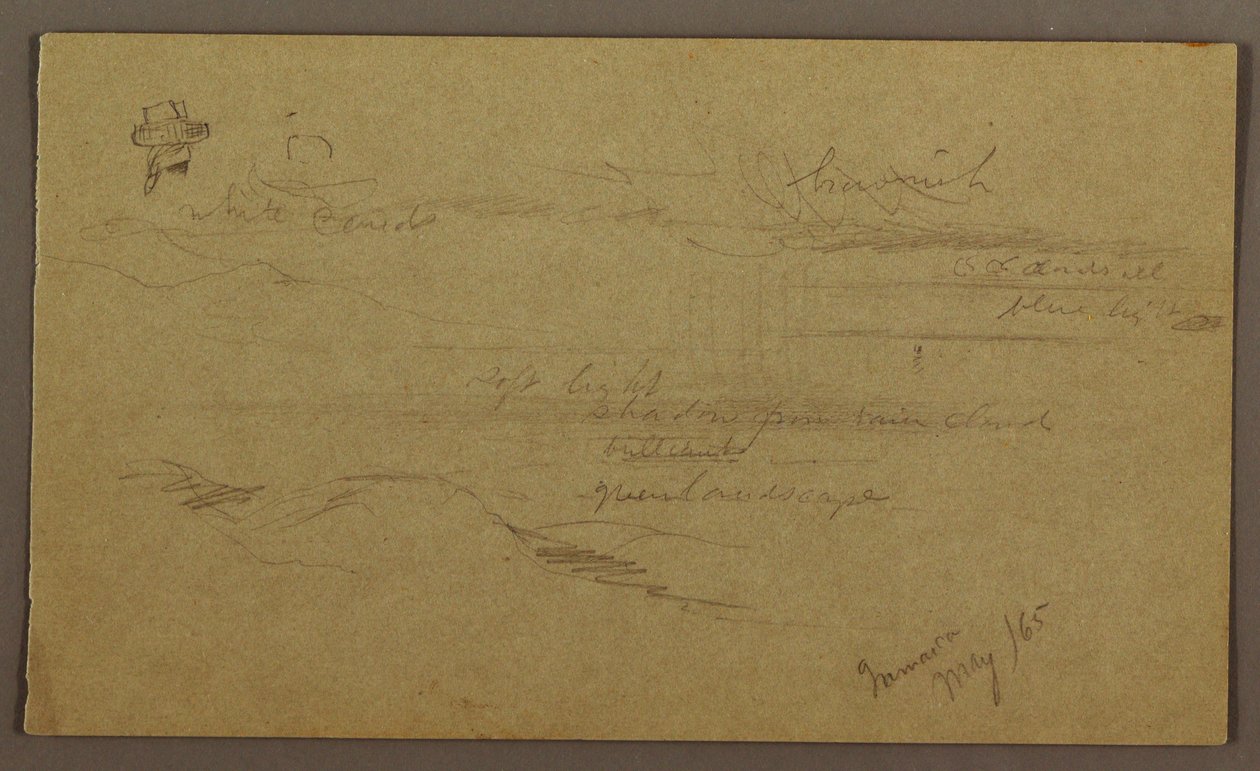Dessin, paysage, mai 1865 - Frederic Edwin Church