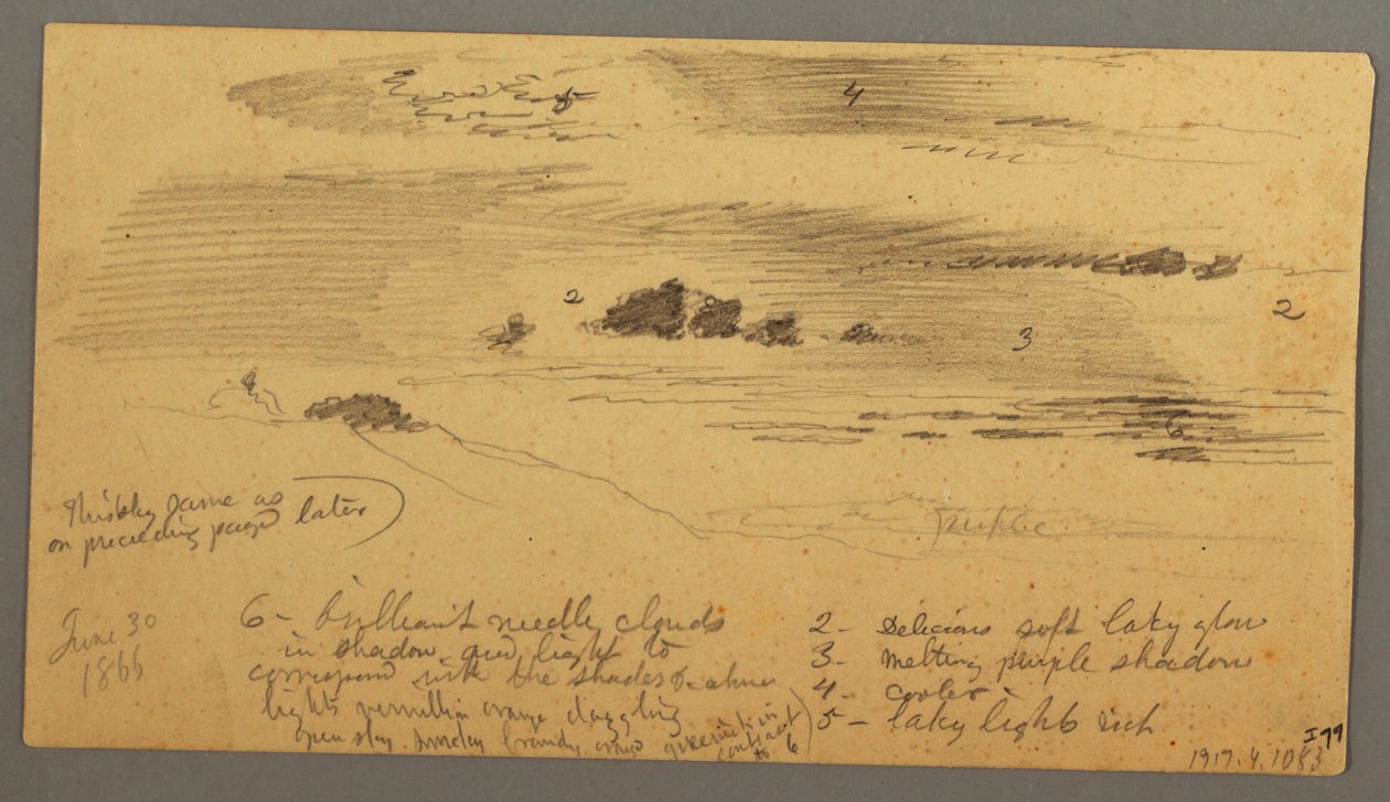 Dessin, esquisse de paysage, vallée de l