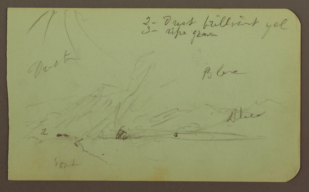 Dessin, paysage ; verso : paysage de montagne, 1883 - Frederic Edwin Church