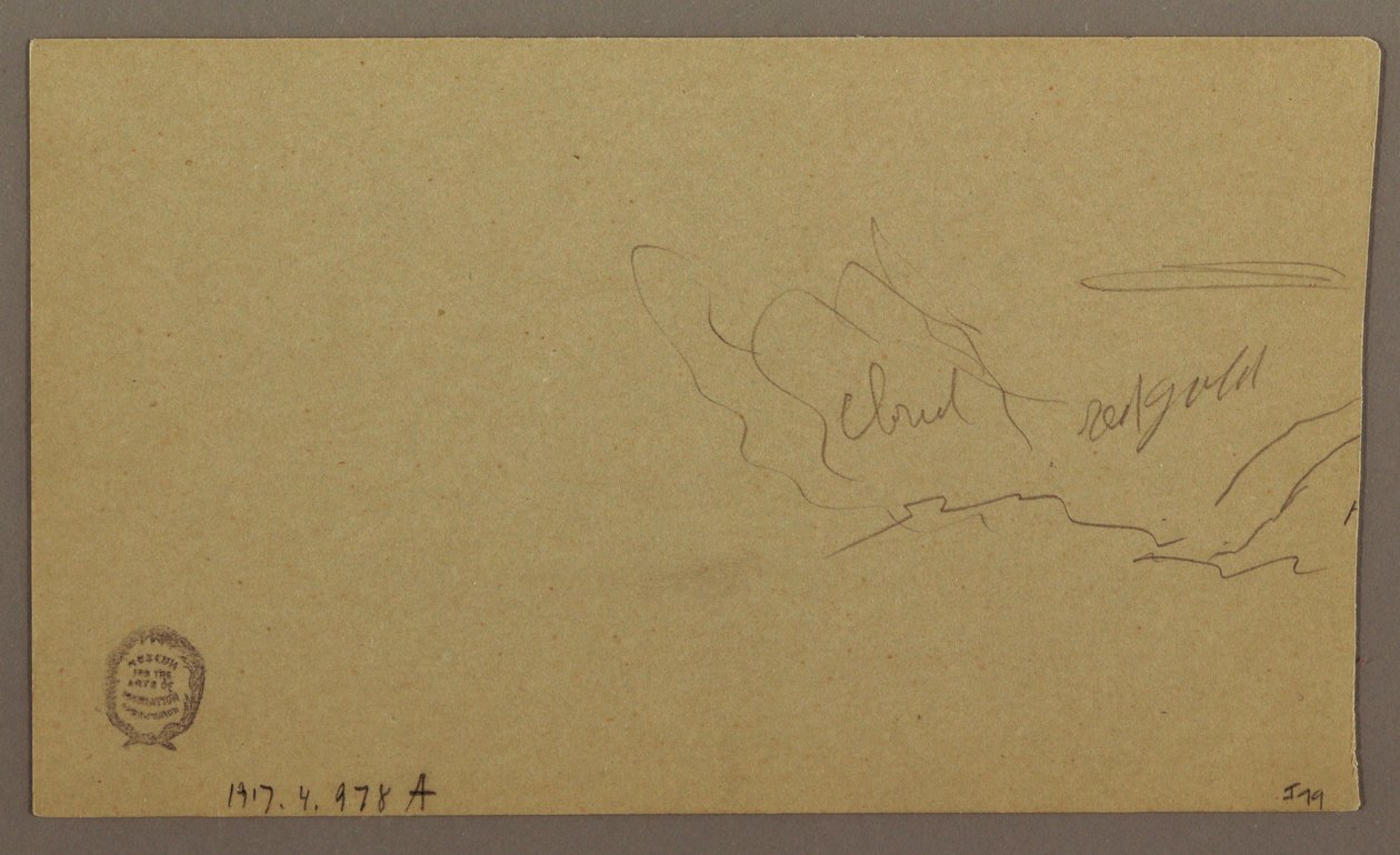 Dessin, paysage ; verso : ciel, août 1865 - Frederic Edwin Church