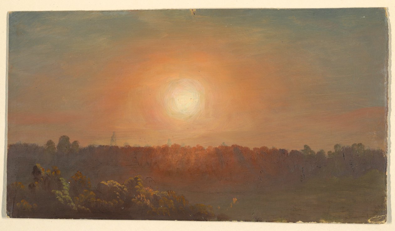 Dessin, paysage au coucher du soleil, 1860-70 - Frederic Edwin Church