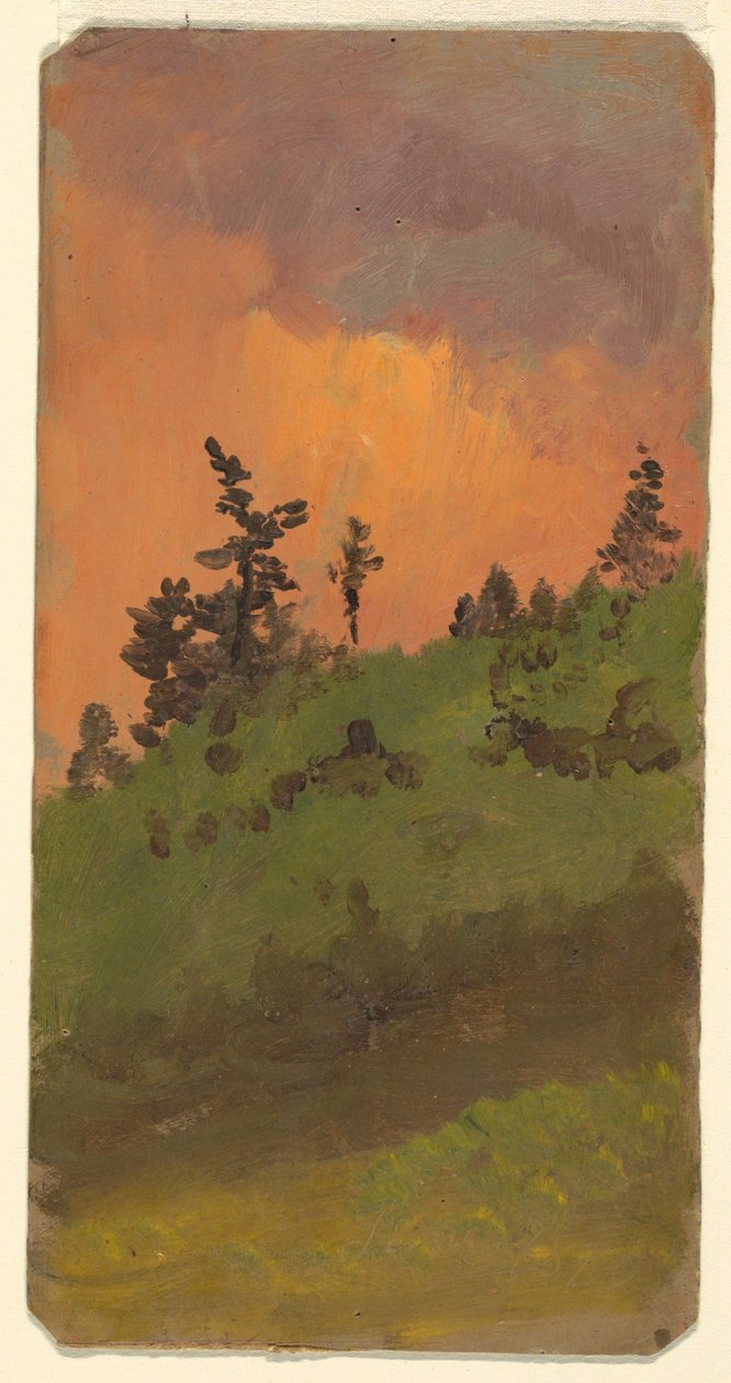 Dessin, Paysage au bois, juin 1870 - Frederic Edwin Church