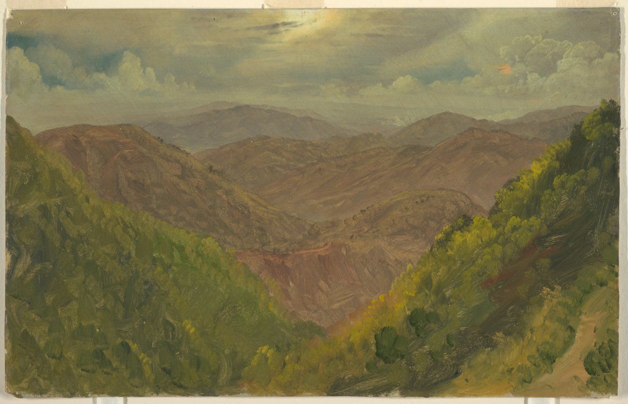 Dessin, Paysage à la Jamaïque, Antilles, mai-août 1865 - Frederic Edwin Church