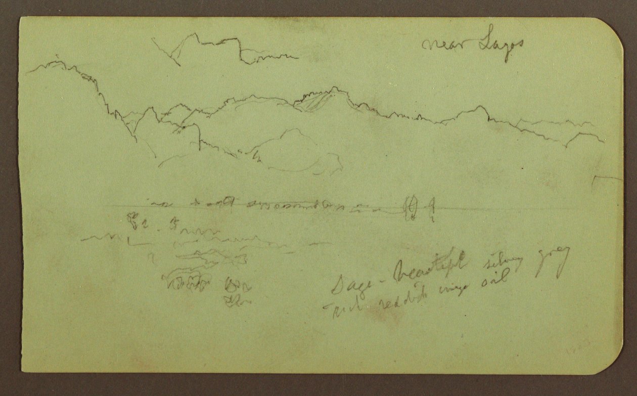 Dessin, Paysage "près de Lagos" ; Verso : Paysage, 1883 - Frederic Edwin Church