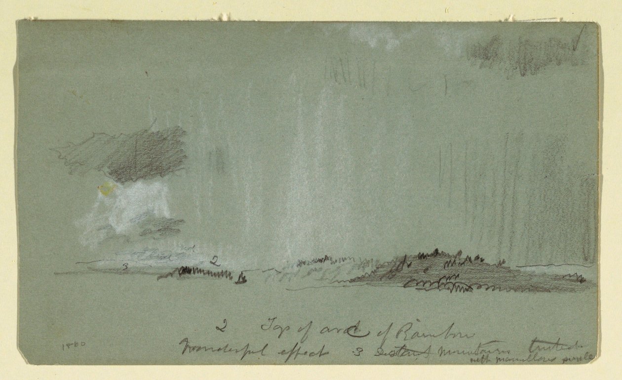 Dessin, Paysage avec pluie, 1860 - Frederic Edwin Church
