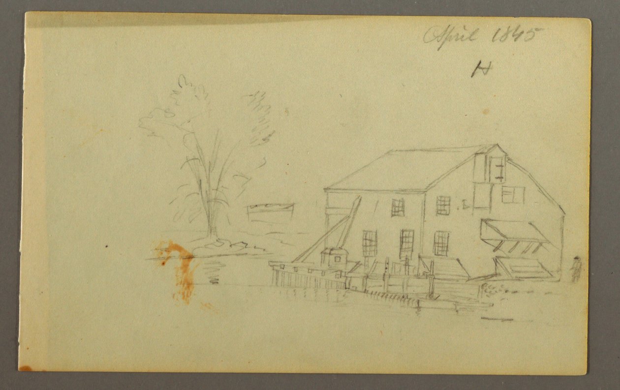 Dessin, Loft avec quai au bord d
