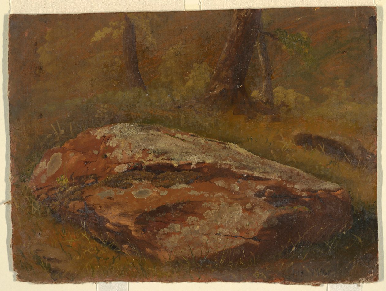Dessin, Mossy Rock, août 1845 - Frederic Edwin Church