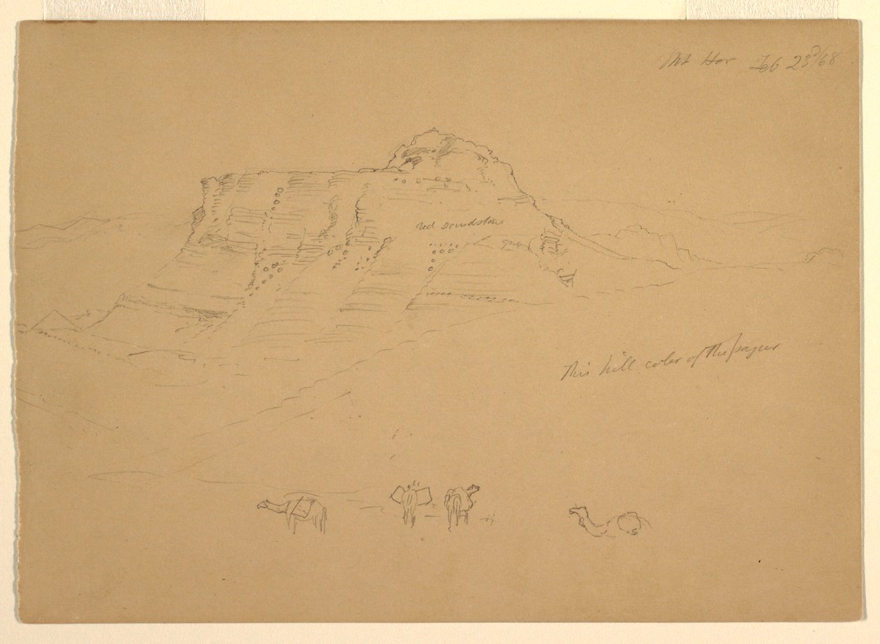 Dessin, Mont Hor, 23 février 1868 - Frederic Edwin Church