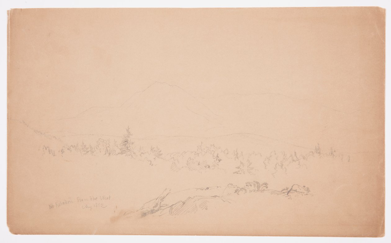 Dessin, " Mount Katahdin from the West " [Regard vers l