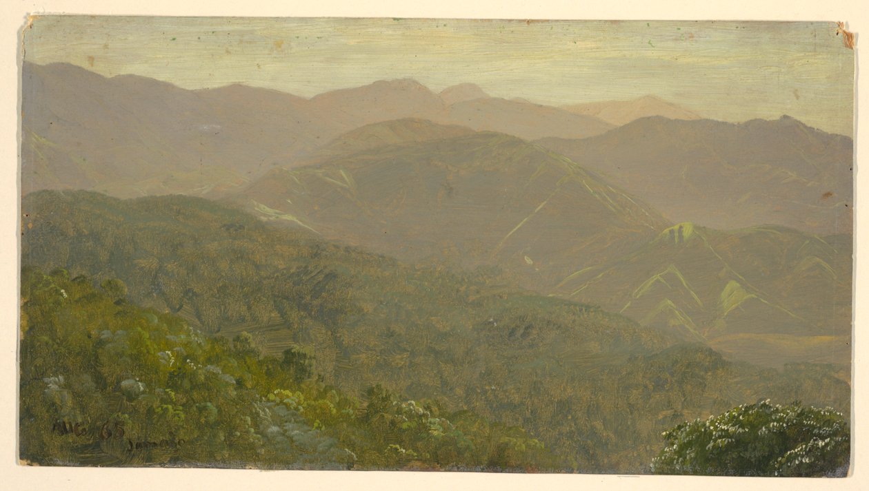 Dessin, paysage de montagne, août 1865 - Frederic Edwin Church