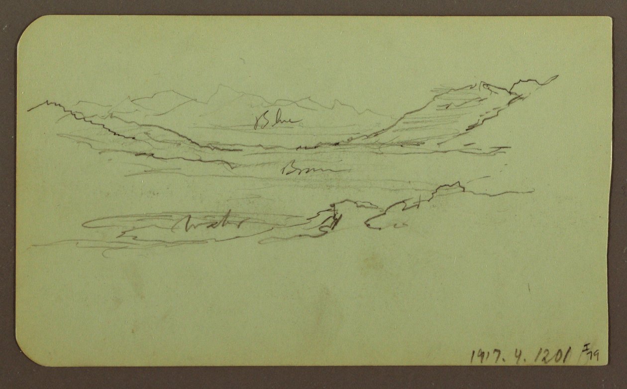 Dessin, paysage de montagne ; verso : paysage, 1883 - Frederic Edwin Church