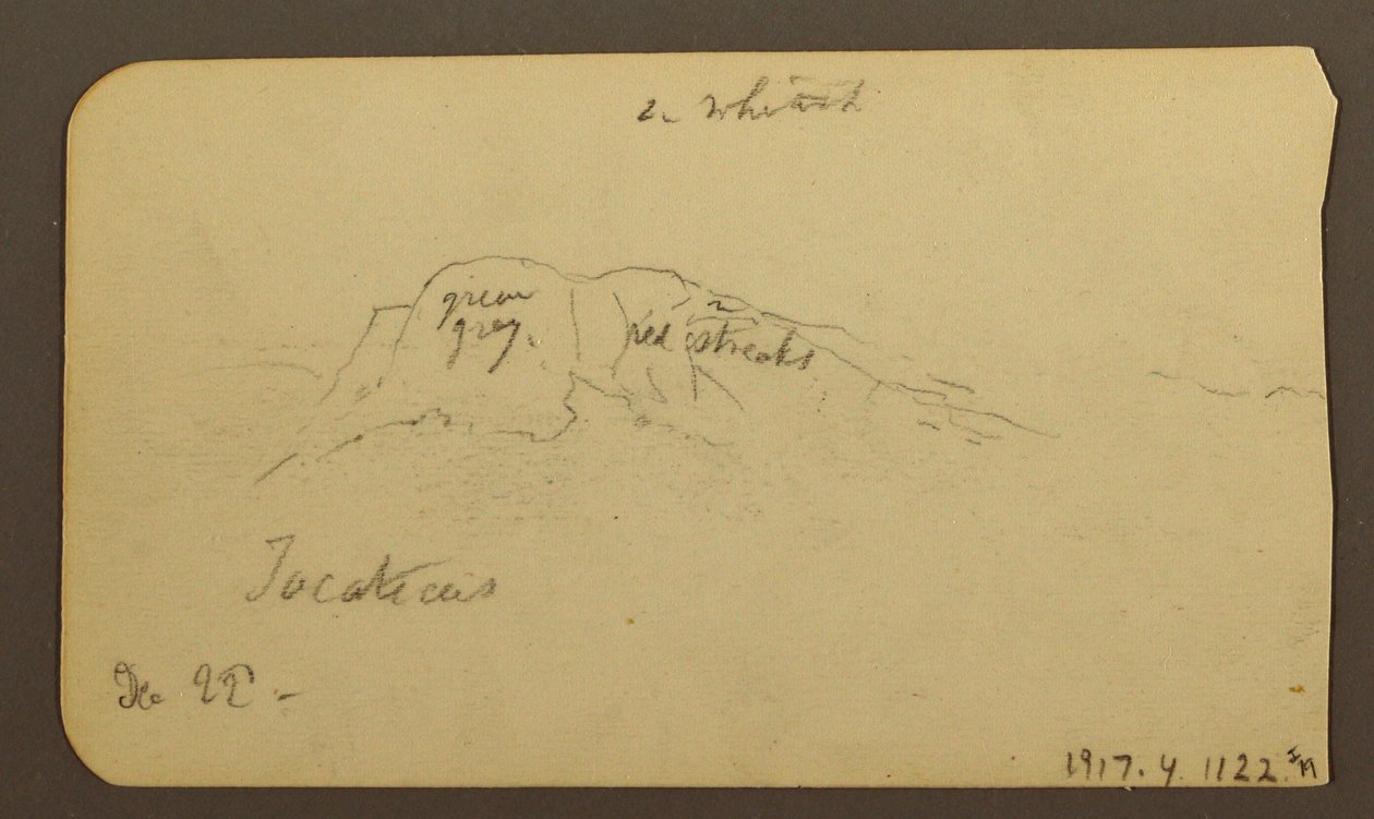 Dessin, paysages de montagne ; verso : flanc de montagne, Tocatecas, 22 décembre 1884 - Frederic Edwin Church