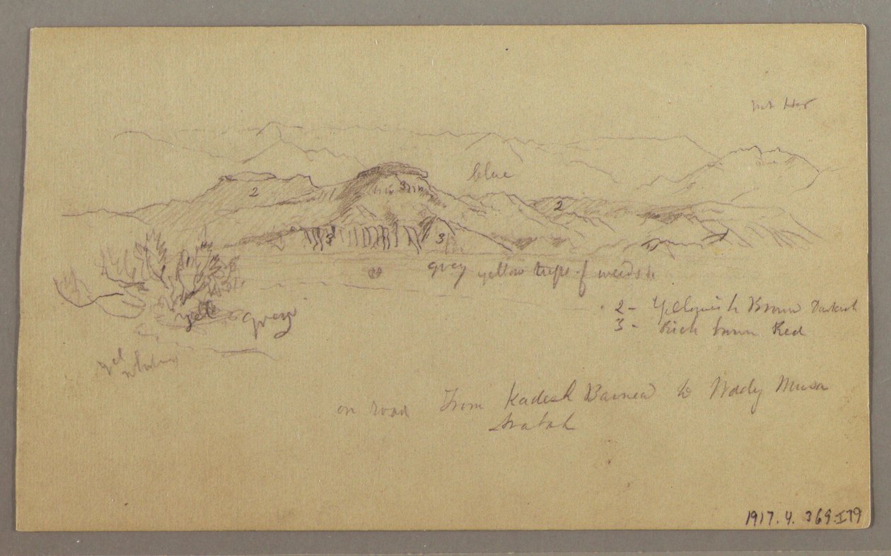 Dessin, Mountain Peaks, 22 février 1868 - Frederic Edwin Church