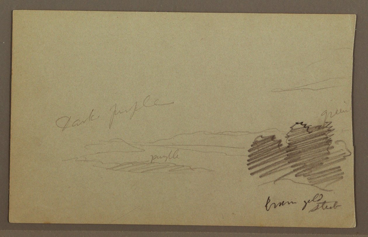 Dessin, chaîne de montagnes, nuage, peut-être années 1860 - Frederic Edwin Church