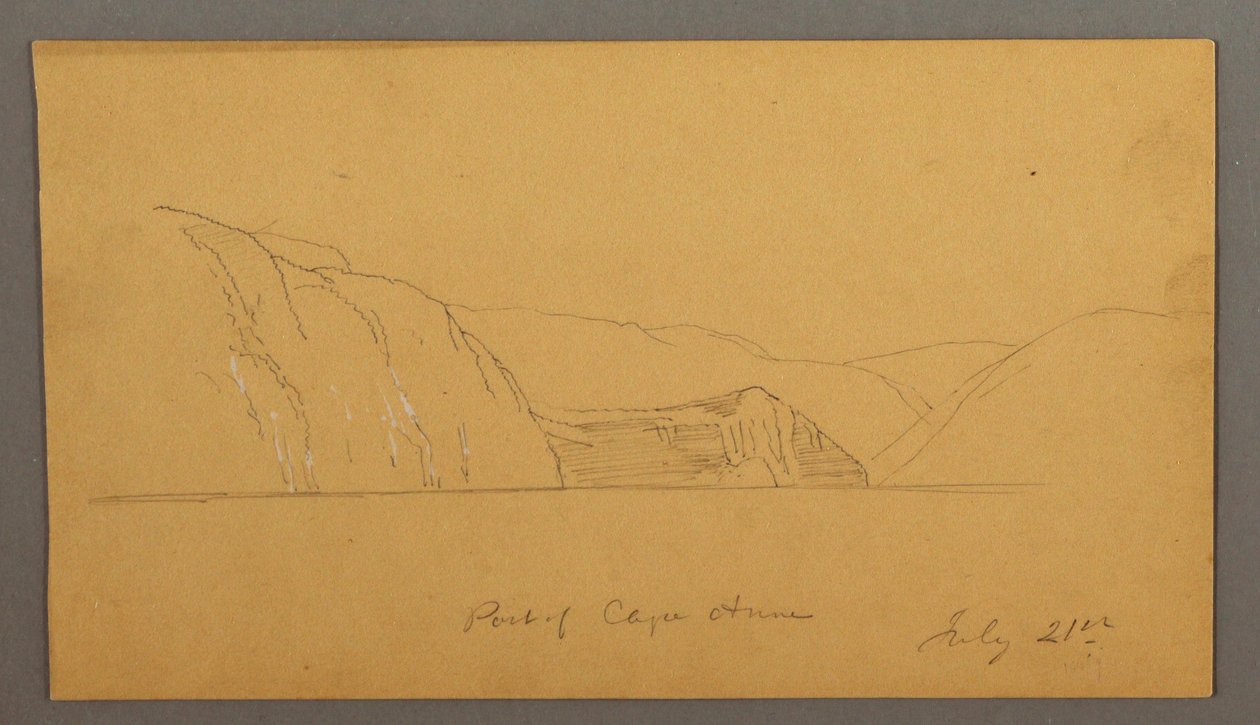 Dessin, baie montagneuse, 21 juillet 1859 - Frederic Edwin Church