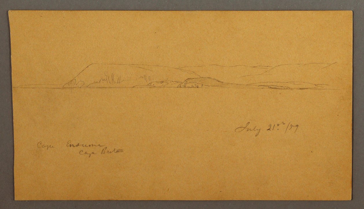 Dessin, Côte montagneuse, 21 juillet 1859 - Frederic Edwin Church