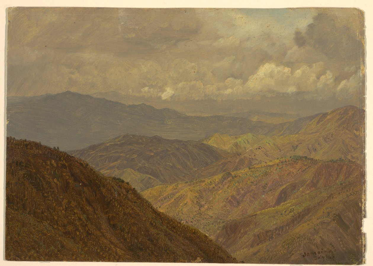 Dessin, paysage montagneux, juillet 1865 - Frederic Edwin Church